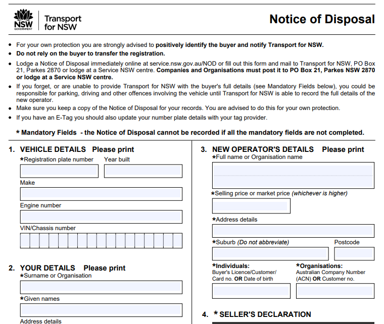 NOD Paper Form